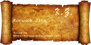 Korcsok Zita névjegykártya